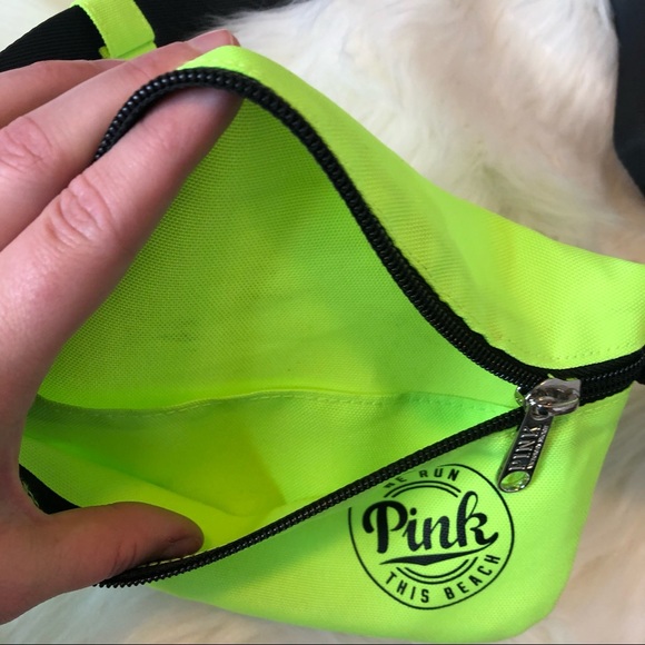 Victoria Secrets Pink Neon Yellow, Black and White Fanny Pack - Picture 5 of 7